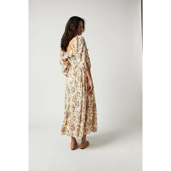 Free People Floral Maxi Dress - Cream and red - Picture 3 of 7